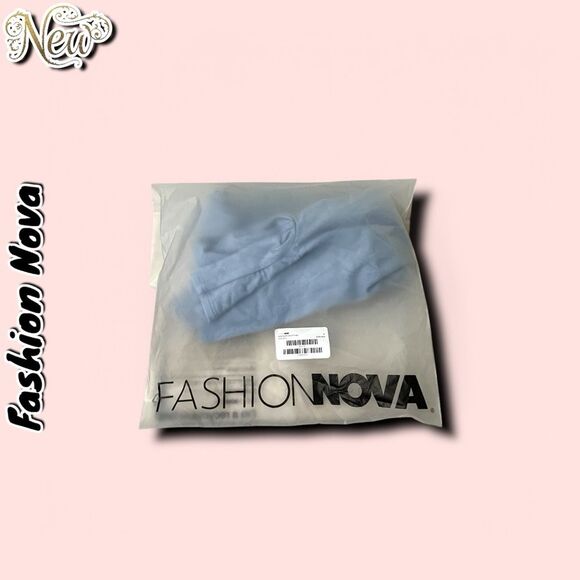 New NWT Fashion nova Renae Smooth Snatched Romper - Dusty Blue - Medium - Picture 5 of 8